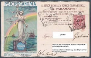 cartolina postale paramatti 1907 via locana torino