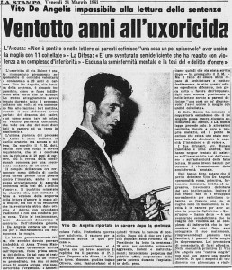 uxoricida via balme 1961 maggio condanna